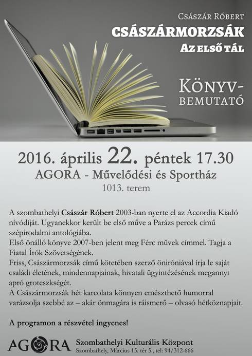 Knyvbemutat - prilis 22 - AGORA